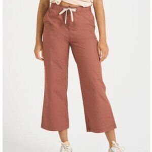 Vuori women’s ripstop wide leg pant, copper, size medium, cropped/ankle cut